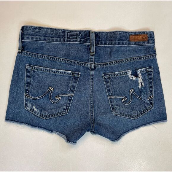 AG Adriano Goldschmied Bonnie Relaxed Cut Denim Jeans Shorts Women 26 Distressed - Picture 3 of 7